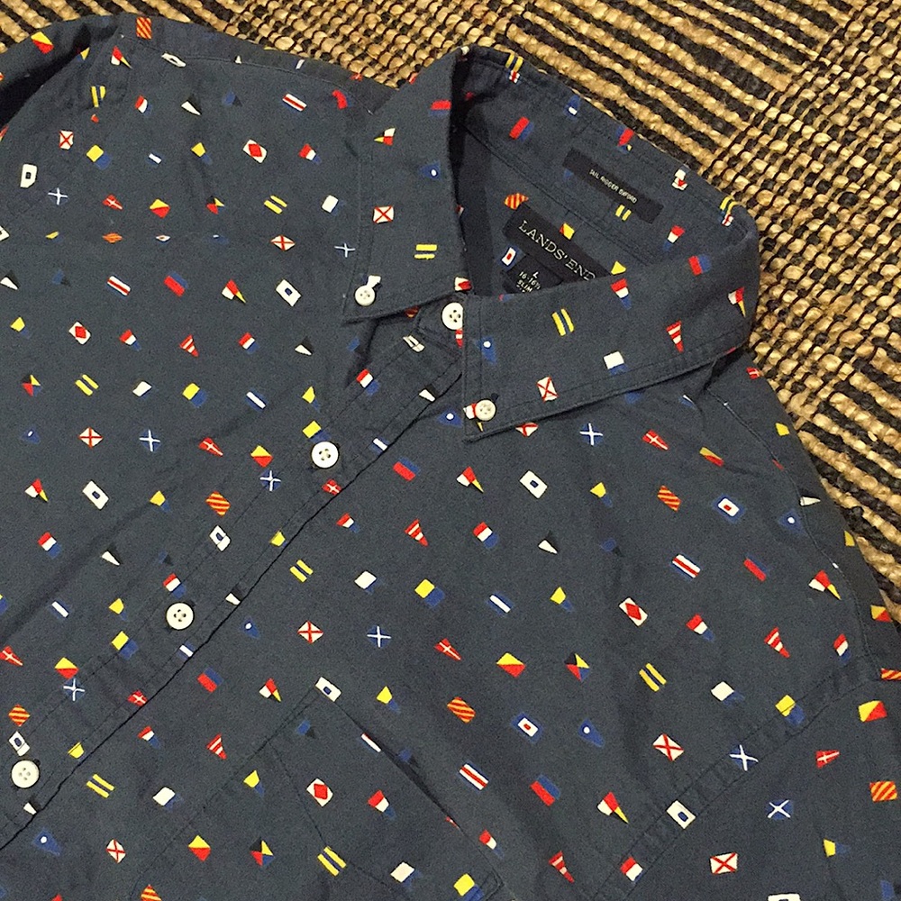 Lands’ End Sail Rigger Oxford Button Down Shirt